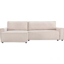 Ecksofa mit Schlaffunktion aus texturiertem Stoff "Montaigne" - 4 Personen - Beige