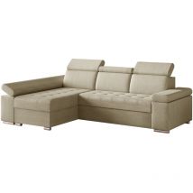 E-meubles - Ecksofa mit Schlaffunktion Eckcouch mit Bettkasten Sofa Couch mit verstellbare Kopfstütze L-Form Polsterecke Schlafsofa Gästebett