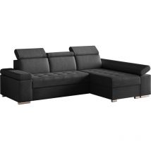 E-meubles - Ecksofa mit Schlaffunktion Eckcouch mit Bettkasten Sofa Couch mit verstellbare Kopfstütze L-Form Polsterecke Schlafsofa Gästebett