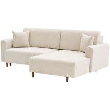 Ecksofa mit Schlaffunktion und rechtsseitiger Récamiere aus Stoff L246 cm - MANE