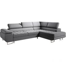 Petits-meubles - Ecksofa, rechts umwandelbar, 4-Sitzer, Eden Anthrazitgrau