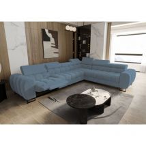 Ecksofa Schlafsofa Bastien Relax In Stoff Terra Türkis Ottomane Rechts