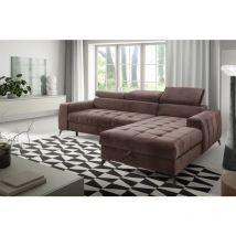 Ecksofa Schlafsofa Sofa agnesa xs Stoff Salvador Braun Ottomane Rechts