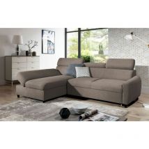 Fun Moebel - Ecksofa Schlafsofa Sofa anton xs in Stoff Esito Sand Ottomane Links