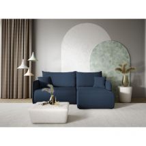 Ecksofa Sofa mit Schlaffunktion calgary Stoff Curio Dunkelblau Ottomane Rechts