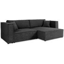 Petits-meubles - Ecksofa, umkehrbar, 3-sitzig, Jimmy, Cord Schwarz