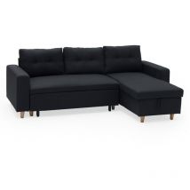 Happy Garden - Ecksofa, umwandelbar, wade, 3-Sitzer, anthrazitgrau