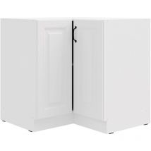 Eckunterschrank 90x90 cm Stilo Weiß Küchenzeile Küchenblock Küche Landhaus