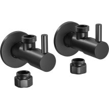 Bernstein - Eckventil Design 2er-Pack Gunmetal massiv Anschluss 3/8' inkl. Rosette 7009