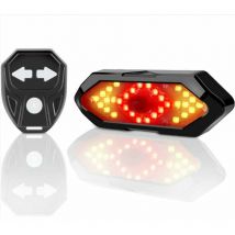 Clignotant Velo et Feu Arrière avec Effets Sonores, Télécommande sans-Fil, 5 Modes d'éclairage différents, Rechargeable, Facile à Installer, Soyez