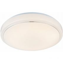 Plafonnier plafonnier lampe de salon lumière de salon lumière de couloir, 3 niveaux de luminosité, opale blanche, led 15W 1000Lm blanc chaud, DxH
