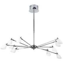 Esto - Plafonnier Plafonnier Eclairage Lampe Chrome Verre jasmina 998085-10