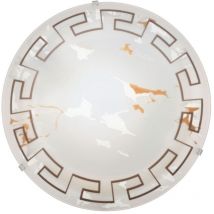 Plafonnier mural rétro led 12 watts motif verre lampe de chambre antique Eglo 93273