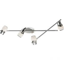 Plafonnier led smd 16,8 watts éclairage 4 flammes verre clair Esto 761015-4