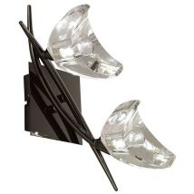 Diyas - Inspired Mantra Fusion Eclipse Eclipse Aplique 2 Luces G9, Cromo Negro