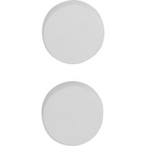 Eco Befestigung für runde Stoßgriffe - M8x70mm - geeignet für Türstärke 20-40mm, Kunststoff weiß