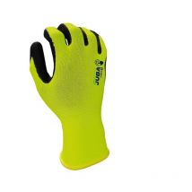 Eco-Nit FOAM-Handschuh mit hoher Sichtbarkeit am Rücken, Größe 9 Juba Schwarz/Fluorgelb