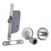 Selec Design - Kit Serrure + Mule + Dé à Coudre Rond Eco-Noe Cuir Laiton Patiné.