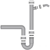 Kirchhoff - Eco-save Ks Spültisch-röhrensiphon, Grau, 1 1/2'ig X 50 Mm, Mit 3/4' Geräteanschluss