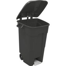 Poubelle 120l Noire Avec Pédale - Tayg - 15977