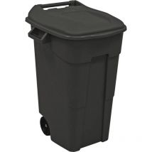 Poubelle/conteneur à roulettes 120L noir - 15976