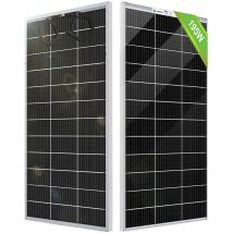 Panneau Solaire Bifacial 12V 195W mono, Panneau Solaire Double Face Mono pour Camping-car, Jardin, Bateau, rv et La Maison - Eco-worthy