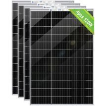 480W Bifaziale Solarpanel Glas-Glas Solarmodul Monokristallin 12V Solarmodul 4 Stück 120W - Eco-worthy