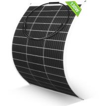 Eco-worthy - 130W 12V monocristallin flexible panneau solaire chargeur de module solaire pour batterie rv camping home