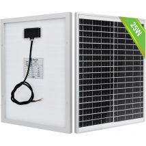 Eco-worthy - 25W 18V Mono pv Solar Panels 10W Solar Panel for Car rv Home Battery Charging