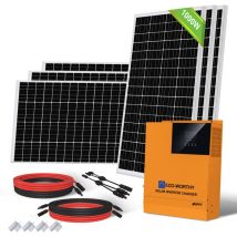 Eco-worthy - Kit de panel solar de 1000 w con inversor solar de onda sinusoidal pura de 3000 w 24 v y controlador de carga solar de 60 a para