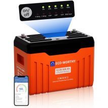 LiFePO4 12V 300Ah Bluetooth Lithium Batterie mit Monitor-Anzeigelampe,200 bms Niedrigtemperaturschutz, automatischer Ausfallalarm, 15000 Zyklen
