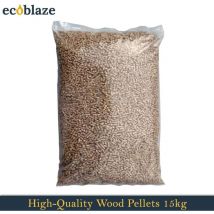 Ecoblaze - High-Quality Wood Pellets 15kg Bag for Outdoor Pizza Oven & Wood Stove