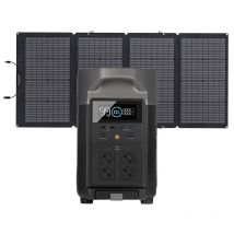 Ecoflow - Generador solar delta Pro 3.6KWh/3600W con panel solar de 400W, planta de energía portátil para el hogar, camping al aire libre, rv y de