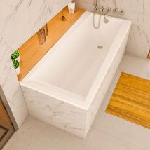 Ecolam Badewanne Linda 150 X 75 Cm Wanne Rechteck Acrylwanne Weiß Glänzend Ablaufgarnitur Ab- Und Überlauf Füße Silikon