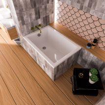 Ecolam Badewanne Marella 100 X 70 Cm Kleine Wanne Rechteckbadewanne Set Acrylwanne Ablaufgarnitur Füße Silikon