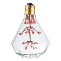 Ecolicht - 20130410001 Bombilla Decorativa Diamante Rojo E27 - Ø95x136mm