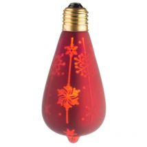 Ecolicht - 30050130002 Bombilla led E27 0,5W ST64 360° - Ambiente decorativo 'nieve' rojo