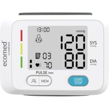 Tensiomètre poignet Ecomed BW-83E – Appareil médical – Mesure pression artérielle et pouls – Grand écran LCD