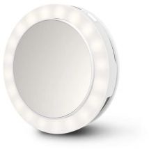 Ecomed by Medisana CM-20E Miroir à Selfie avec lumière led, Miroir cosmétique pour Les déplacements, adapté aux Smartphones, Mobiles, Portables et