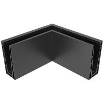 Economy Außenecke für Bodenprofile Eco 0004 Eckteil, Aluminium schwarz eloxiert