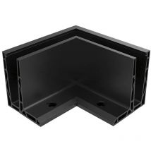 Economy - Außenecke für Bodenprofile Eco 0006 Eckteil, Aluminium schwarz eloxiert