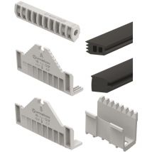 Economy Dichtungsset Pro Flex passend zu Bodenprofil 5000 mm mit Glasstärke 16,76 mm, Kunststoff/Gummi - 6-teilig