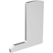 Economy - Endkappe Breite 106,5 für Bodenprofil f Eco 0006 - rechts, Aluminium silber eloxiert