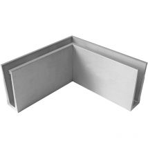 Economy - Innenecke 219x219mm für Bodenprofile Eco 0004 Eckteil, Edelstahl-Effekt