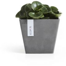 Pot Carré Rotterdam 20 Gris - 20 x 20 x h. 17,5 cm - 5,2 l - Ecopots