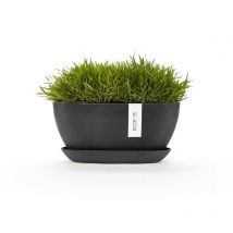 Ecopots - Pot Ovale Sofia 30 + Soucoupe - 30 x 13 x h. 13,9 cm - 2,7 l