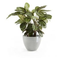 ECOPOTS Pot Rond Antwerp 40 Blanc Gris - Ø 40 x H. 30 cm - 25 L