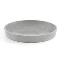 Sottovaso tondo 21X2,5CM bianco - Ecopots