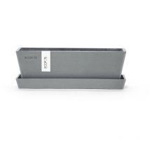Soucoupe Rectangular 25 Bleu Gris - 25 x 9 x h. 2,3 cm - Ecopots