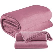 Ecosa - Kuscheldecke 150 x 200 cm Fleecedecke Tagesdecke Sofadecke Wohndecke Überwurfdecke Kuschel Decke